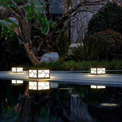 Stainless Steel Square Lawn Lamp with Acrylic, Rustproof &amp; Durable, Minimalist Design, Waterproof Outdoor Light for Garden Decoration