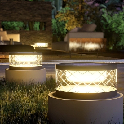 Waterproof Stainless Steel Solar Deck Post Lights with High-Efficiency Solar Panel and Creative Acrylic Lampshade for Outdoor Use in Gardens, Courtyards