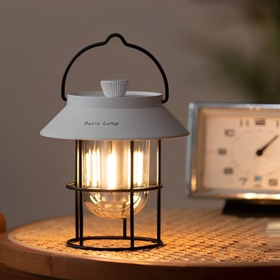Adjustable Color Temperature Camping Lantern with 5000mAh Battery, 12-Hour Runtime, Rechargeable, Portable, and Power Bank Function