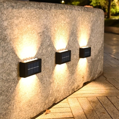 Set of 2 Up and Down Solar Wall Light for Passway Pathway Courtyard Garden Fence Backyard, Outdoor Waterproof Solar Garden Decorative Light