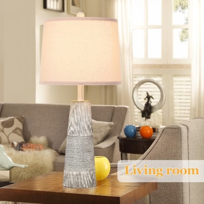 Set of 2 Traditional Table Lamp Desk Lamp, Farmhouse Bedside Lamp with USB Port Rotary Switch for Livirng Room  Bedroom Table NightStand