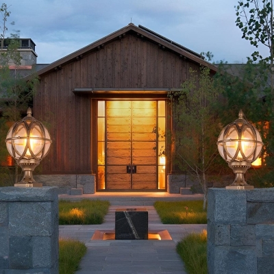 Durable Waterproof Outdoor Fence Post Light with Double Layer Insulated Copper Wires, Universal E27 Lamp Holder, Warm Light Effect, Available in 2 Colors