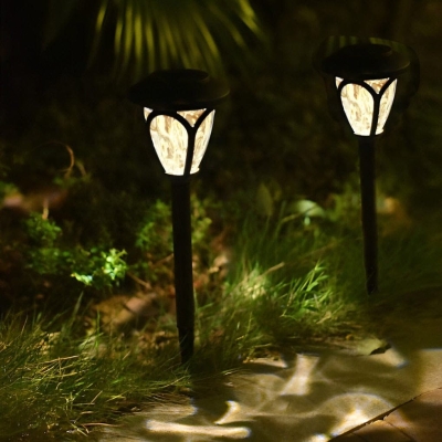 Waterproof and Rustproof Solar Pathway Light with Unique Glass Shade Design, Automatic Day-Night Sensor, Easy Assembly for Garden and Lawn