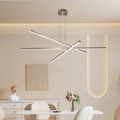 3-Light LED Dimmable Linear Pendant Light Fixture for Dining Room Living Room