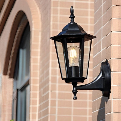 Durable Die-Cast Aluminum Outdoor Wall Light with Unique Glass Shade, Waterproof and Rustproof, Industrial Rustic Style for Vibrant Nordic Charm