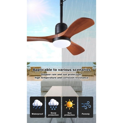 36 in. Waterproof Outdoor Gazebo Fan with Light Remote, Wet Rated Outdoor Hanging Fan for Gazebo, Outdoor Patio Ceiling Fans