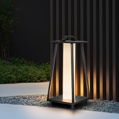 Durable Galvanized Steel Outdoor Floor Lamp with LED Warm Lighting, Acrylic Lampshade, and Rustproof Foot Pad for Garden, Lawn, and Balcony