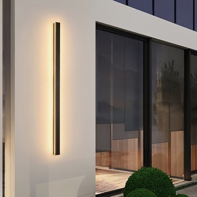 40 in. Modern Long Liner Wall Light, Indoor Black LED Wall Lamp, Waterproof Outdoor Strip Sconce Wall Light, Morden Exterior Wall Mount Light Fixture