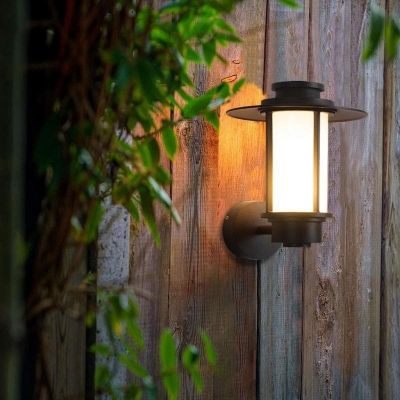 Traditional Black Outdoor Lantern Wall Lights with Die-Cast Aluminum, Waterproof LED Porch Lights for Doorways and Walls, Energy Saving