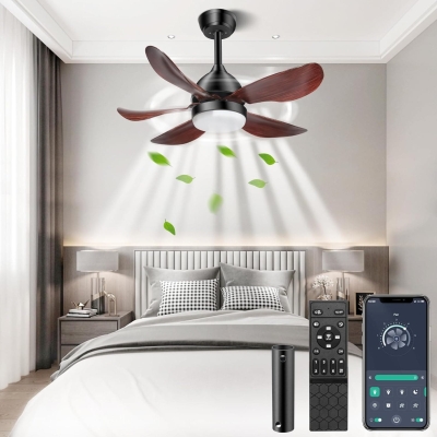 27 in. Small Ceiling Fan for Bedroom Kitchen Dining Room, Quiet Ceiling Fans, Ceiling Fans with Lights and Remote APP Control