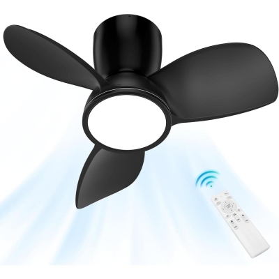 30 in. Flush Mount Ceiling Fans, Ceiling Fan with Lights and Remote, Quiet Low Profile Ceiling Fan with Light for Bedroom Kitchen Patio