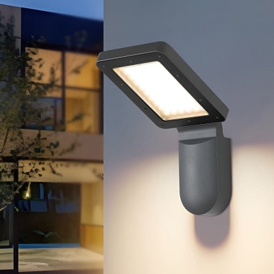 Durable Aluminum Outdoor Wall Light with Fast Heat Dissipation, Waterproof &amp; Rustproof, 360&deg; Rotatable Solar Panel for All-Weather Charging