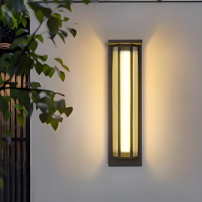 Durable Stainless Steel Outdoor Wall Lights with High Transmittance Acrylic Shade, Available in Hardwired and Solar-Powered Options, 20" and 26" Heights