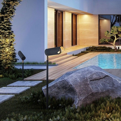 Energy-Saving Outdoor LED Spotlights with High Brightness, Durable Glass Lampshade, and Minimalist Design for Harmonious Courtyard Landscape