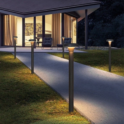 Elegant Outdoor Lamp with High-Brightness LED, Reflector, and Thickened Glass Shade for Garden Pathway, Durable, Energy-Saving, and Beautiful Design