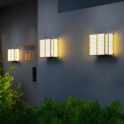 Durable LED Outdoor Wall Lights for Gardens, Patios, Balconies &amp; More, Hardwired &amp; Solar Options Available, Stainless Steel &amp; Iron Construction