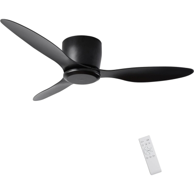 42 in. Ceiling Fan NO Light, Black Ceiling Fan with Remote, 3 Blade Modern Fan with Light, Reversible Quiet Ceiling Fans for Patio Living Room Bedroom