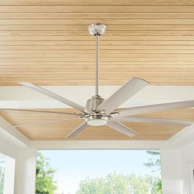 72 in. Large Ceiling Fans, LED Indoor Outdoor Ceiling Fans, Contemporary Brushed Nickel Ceiling Fan, Cathedral Ceiling Fan