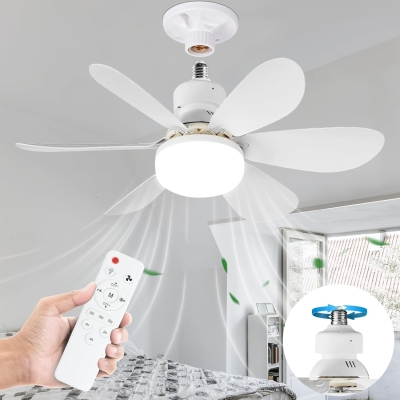 20 in. Small Socket Fan Light with Remote, Mini Ceiling Fan Light, Bedroom Ceiling Fans, Kitchen Ceiling Fans