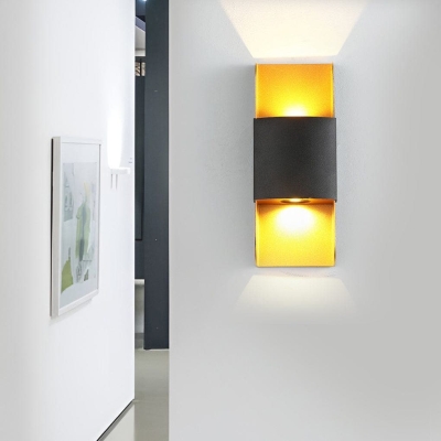 Durable Aluminum Outdoor Wall Light with High Brightness LED, Waterproof Design, and Glass Lampshade for Villas, Courtyards, and Balconies