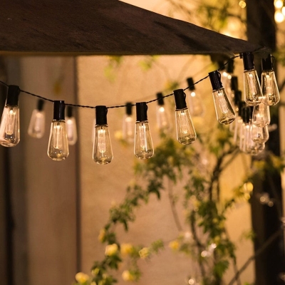 Vintage LED Outdoor String Lights for Weddings, Parties, and Events, Multiple Power Options: Solar, Plug-in, Battery, USB, Warm and Romantic Atmosphere