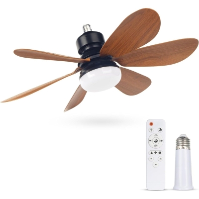 20.5 in. Socket Fan Light with Remote, Screw In Ceiling Fan Light Socket for Garage Kitchen Balcony Living Tools Store Laundry Room Bedroom