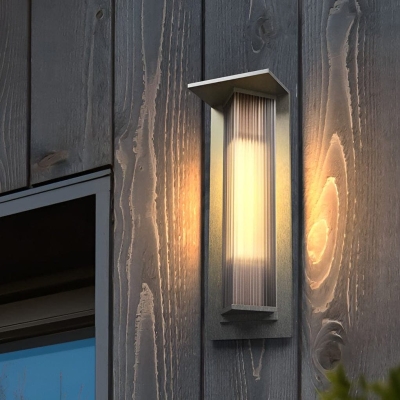 Durable Aluminum Outdoor Wall Light with Frosted Finish, LED High Color Rendering, and Glass Lampshade for Warm, Bright, Retro Style Home Decor