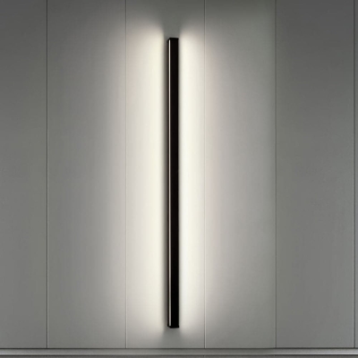 Exterior LED Wall Light Sconce, Modern Black LED Line Strip Wall Light, Indoor Outdoor Strip Wall Light