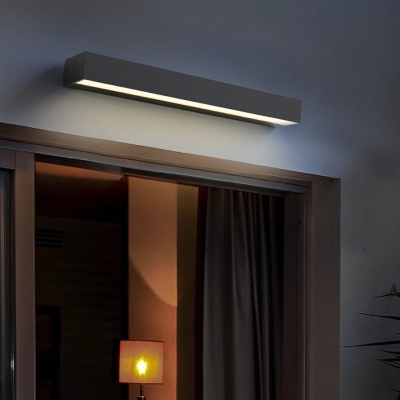 Universal Indoor/Outdoor Wall Lamp, Rustproof Die-Cast Aluminum Body, Modern Design, Waterproof Fixture for Porch, Balcony, Garage, and More