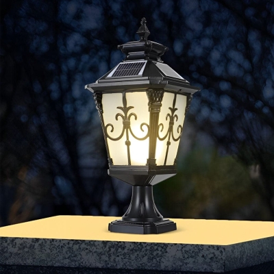 Waterproof Solar Fence Post Lights, Die-Cast Aluminum, High-Efficiency Charging, Remote Control, Classic Design for Outdoor Decoration