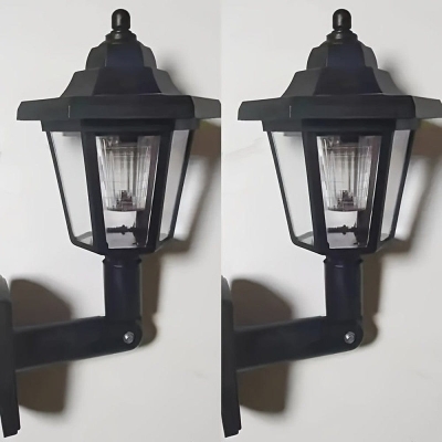 Set of 2 Solar Wall Mount Light, Solar Recharging Waterproof Wall Lantern Light for Garden Garage Porch Patio