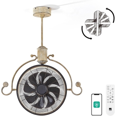 Garage Ceiling Fan with Remote, Farmhouse Ceiling Fan with LED Light for Dining Room, Black Outdoor Ceiling Fan, Reversible Garage Ceiling Fan