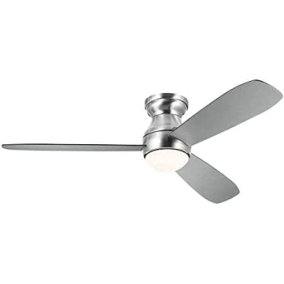 54 in. Bead LED Indoor Ceiling Fan, Brushed Stainless Steel Ceiling Fans with Light and Remote Control